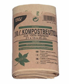 Abfallsack, Papier für Kompost 10 l